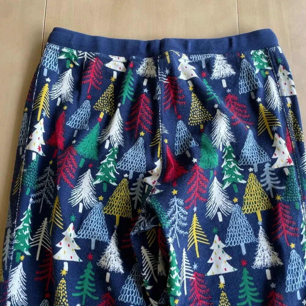 Hanna Andersson Women's Long John Pajama Pant, Twinkly Trees On‎ Navy - Size SM